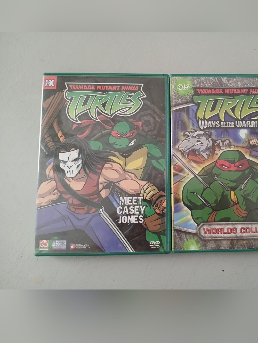 TMNT Ninja Turtles Series 3 Vol 2 Worlds Collide DVD 2005 & Meet Casey Jones Lot